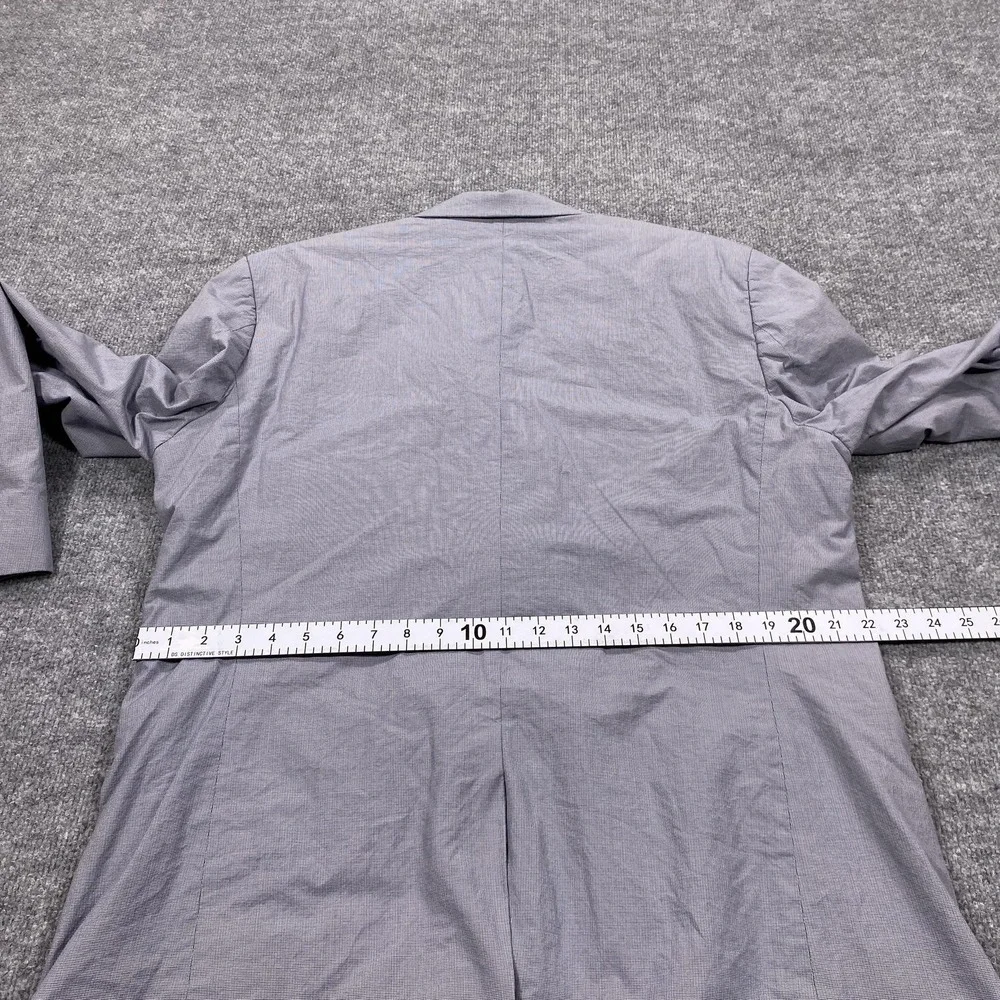 Banana Republic Blazer Jacket Mens 46 Long Slim Gray Cotton‎ Notch Lapel